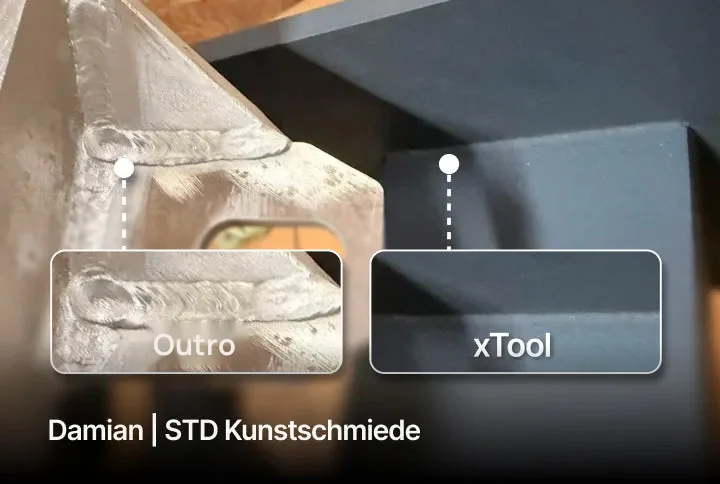 Comparação de solda: outro método e xTool