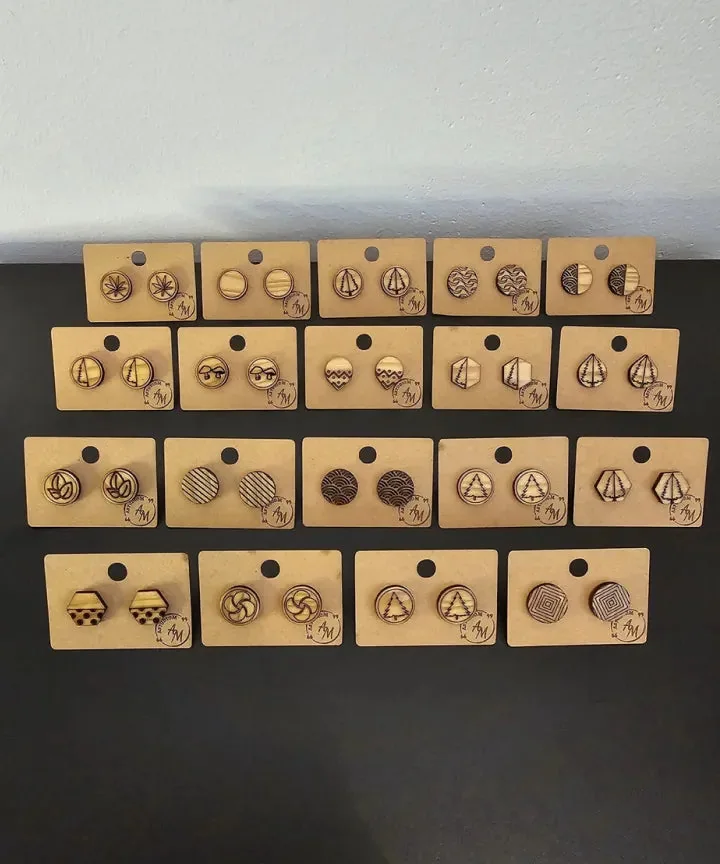 Brincos cortados a laser